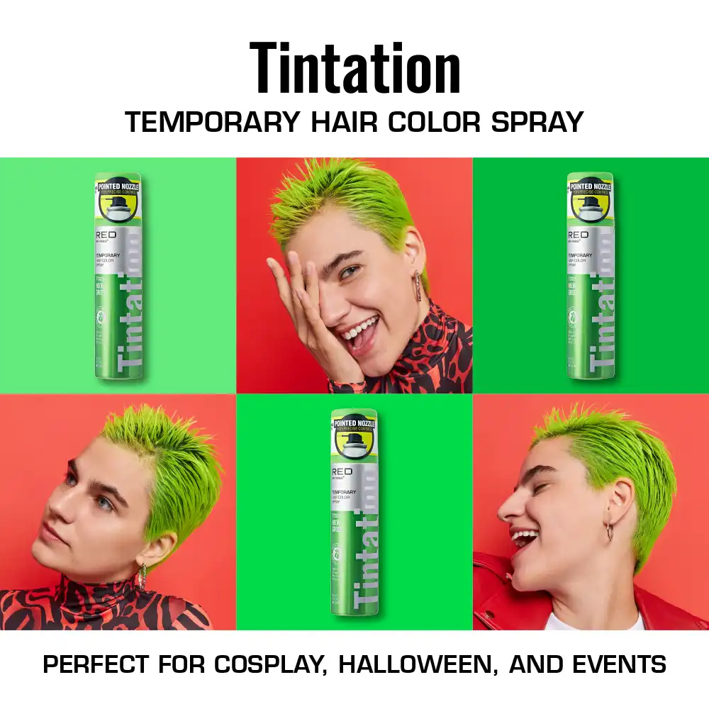 RED by KISS Tintation Color Spray Vibrant Collection - Neon Green - Image 3