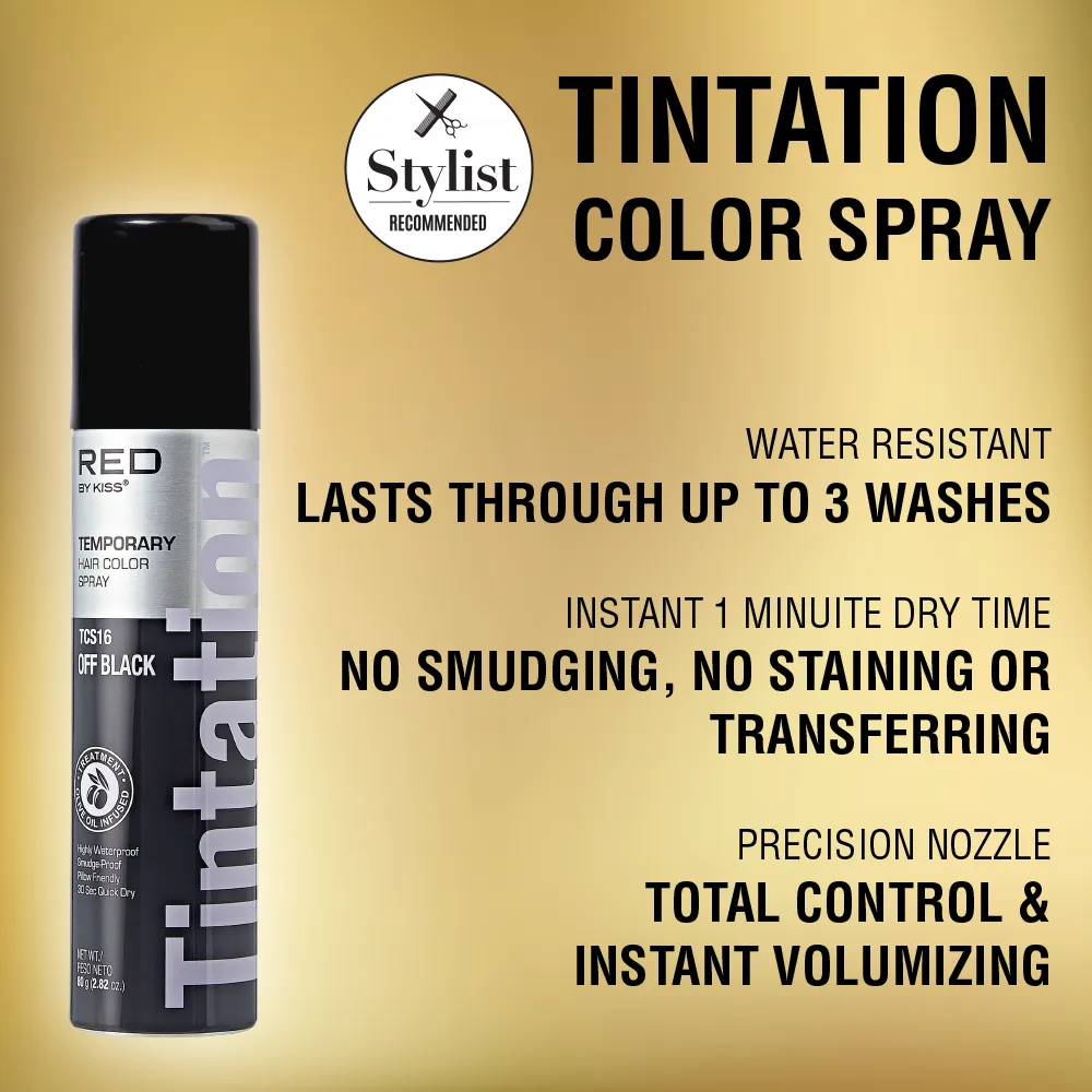 RED by KISS Tintation Color Spray Vibrant Collection - Off Black - Image 3