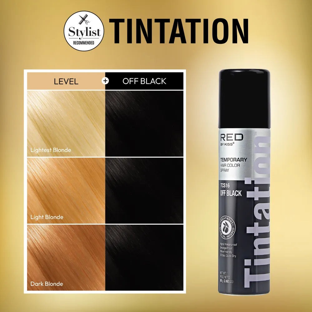 RED by KISS Tintation Color Spray Vibrant Collection - Off Black - Image 6
