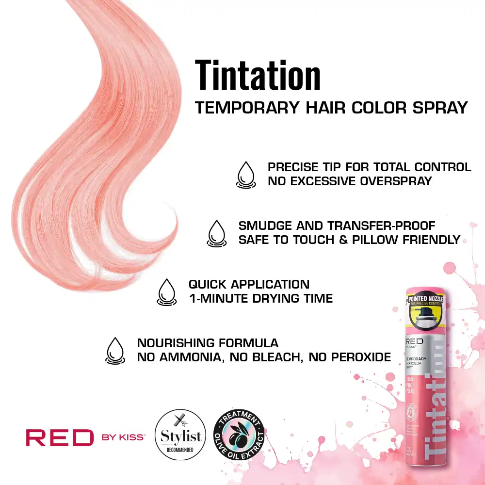 RED by KISS Tintation Color Spray Vibrant Collection - Pink Petal - Image 4