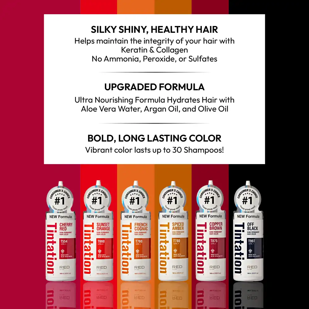 RED by KISS Tintation Semi-Permanent Hair Color – New & Improved Formula - Image 50