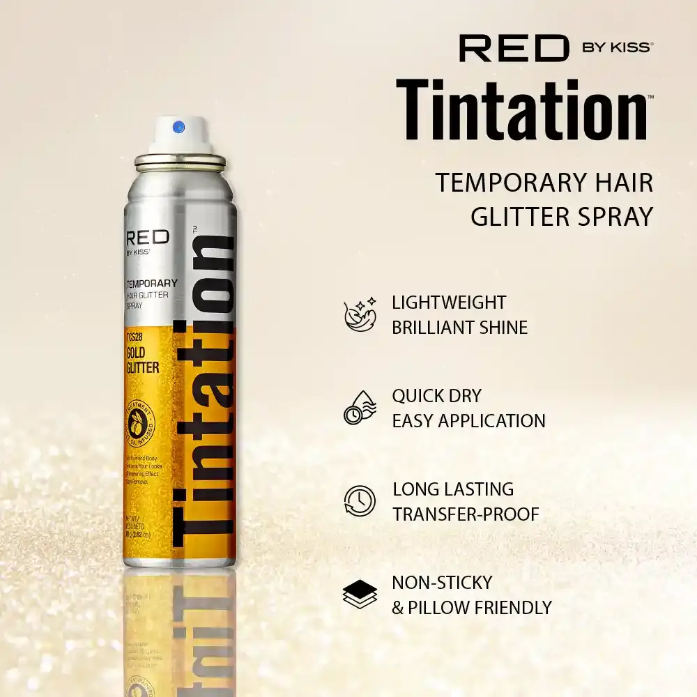 RED by KISS Tintation Sparkle Glitter Hair Spray – Shimmering Finish for Parties & Holidays - Image 9