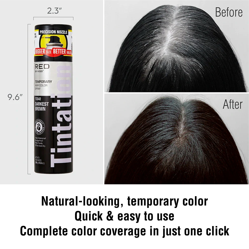 RED by KISS Tintation Temporary Hair Color Root Touch Up Color Spray X- Large (11.5oz) - Image 15