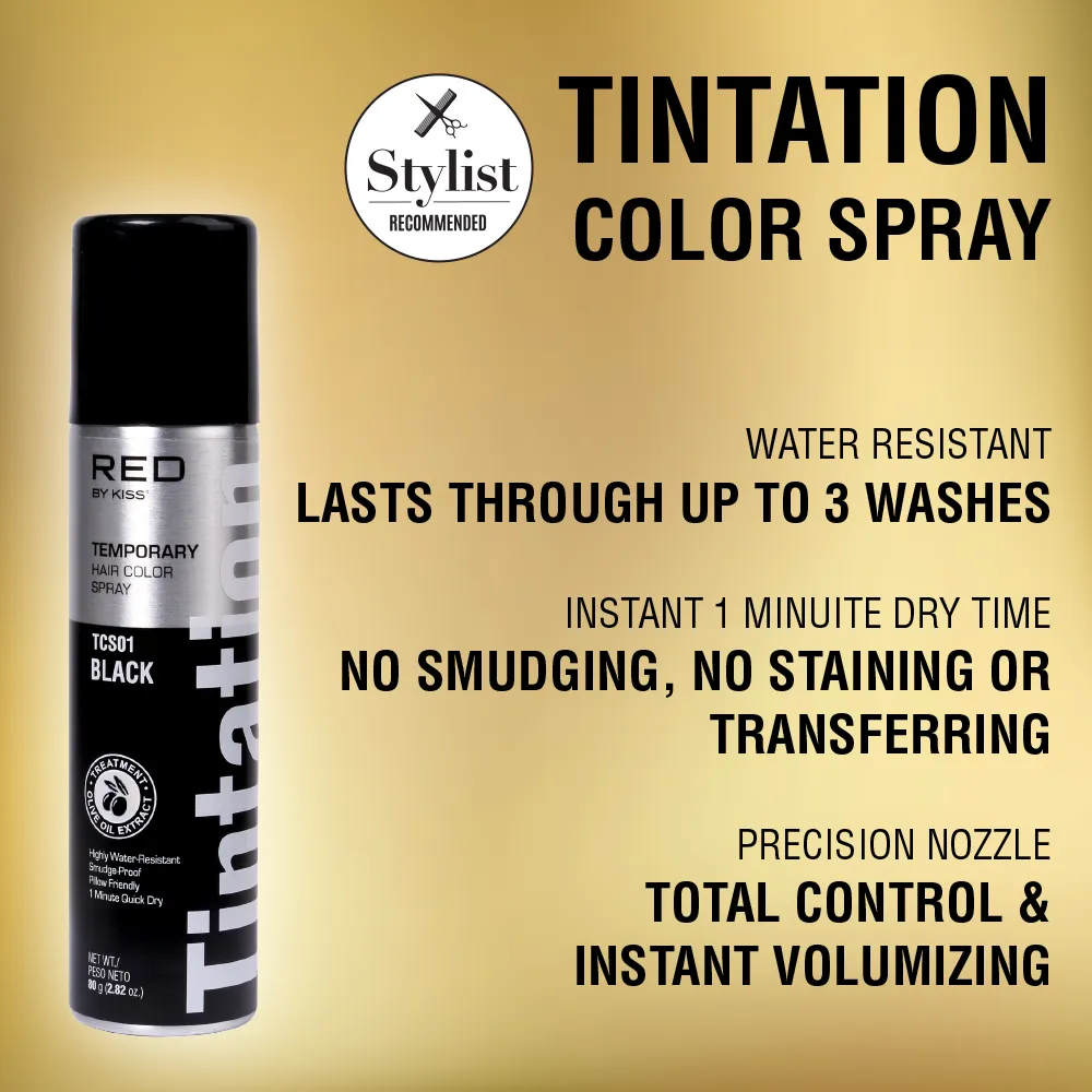 RED by KISS Tintation Temporary Hair Color Full Size Spray with a Travel Size (15% off) - Image 3