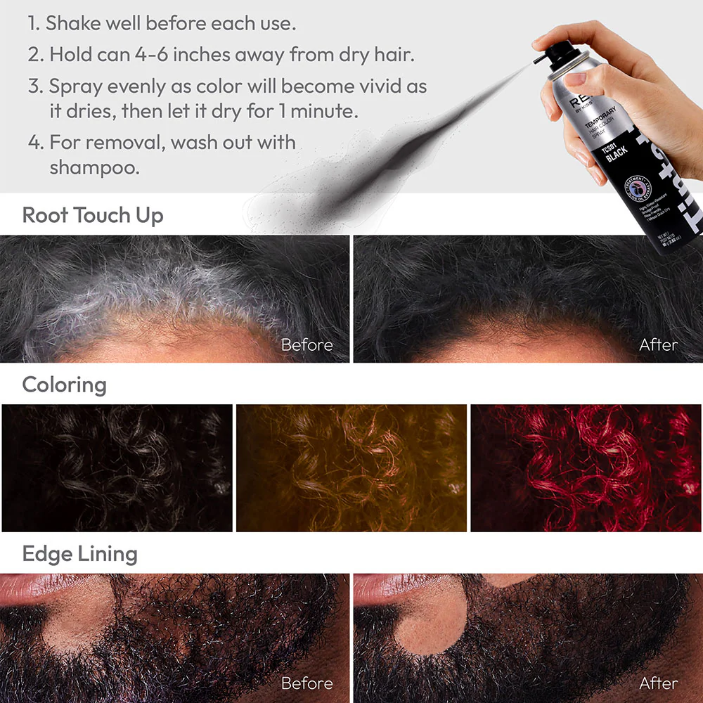 RED by KISS Tintation Temporary Hair Color Full Size Spray with a Travel Size (15% off) - Image 4