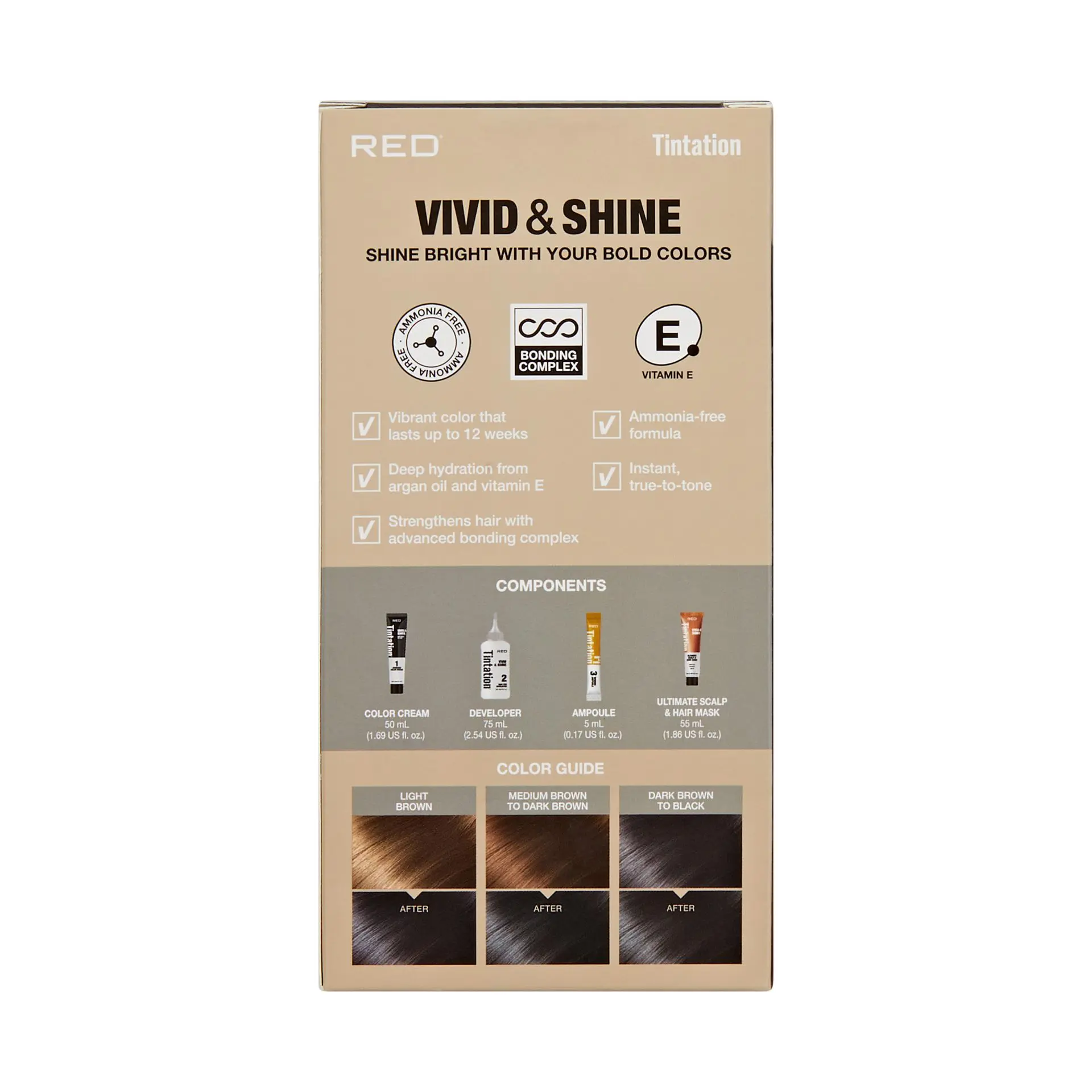 RED by KISS Tintation Vivid & Shine Permanent Hair Dye – Ammonia-Free, Curl-Safe, Long-Lasting Color - Image 108