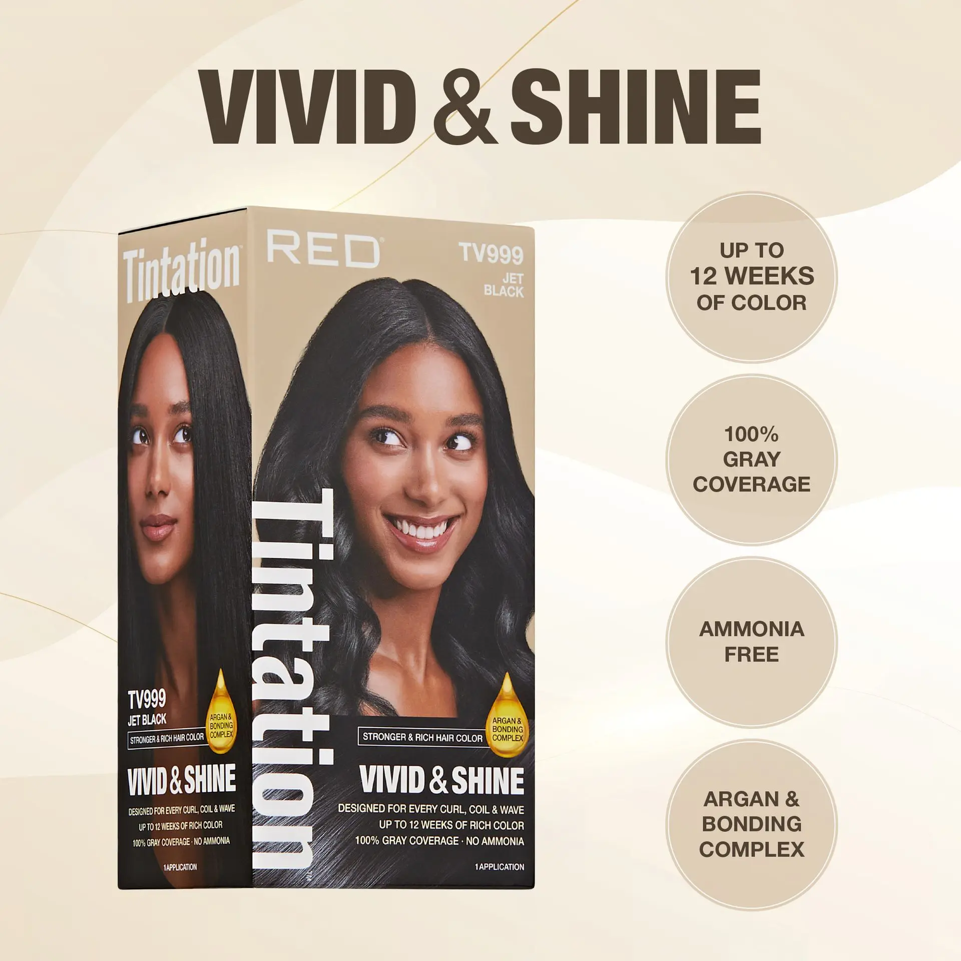 RED by KISS Tintation Vivid & Shine Permanent Hair Dye – Ammonia-Free, Curl-Safe, Long-Lasting Color - Image 111