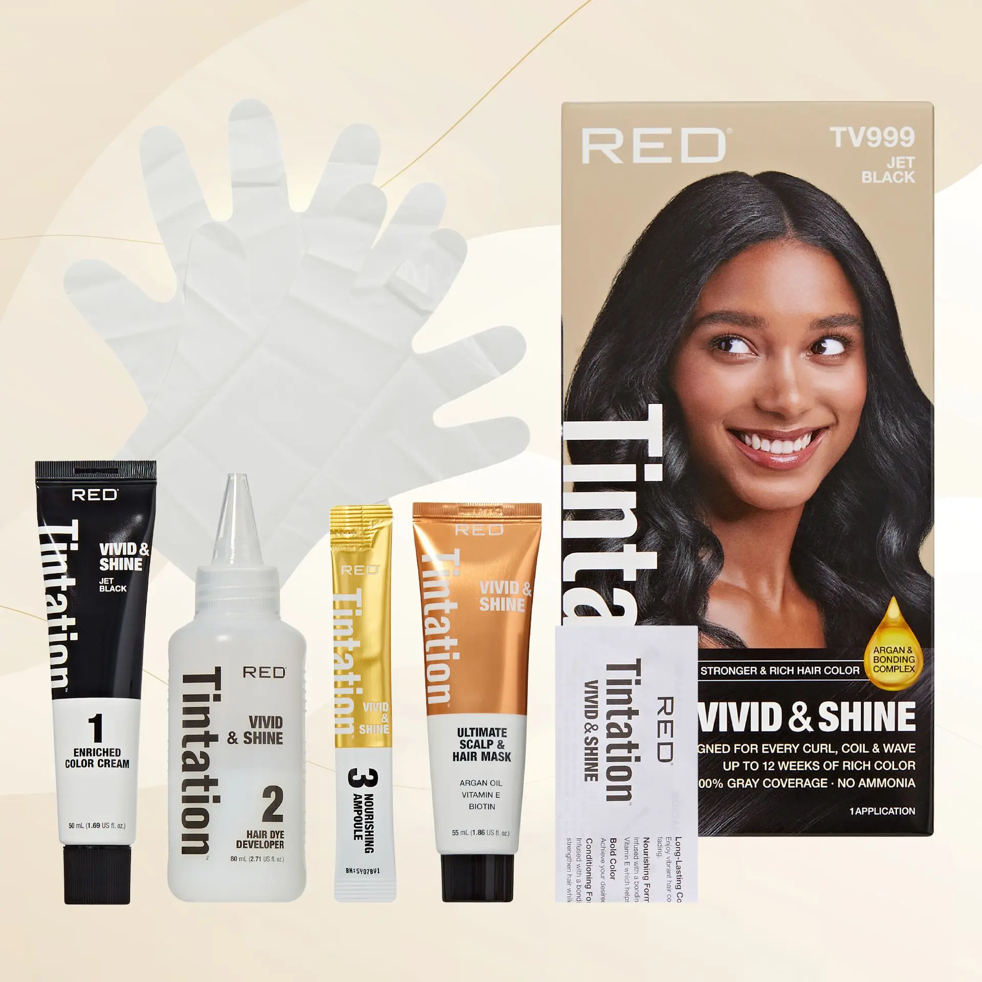 RED by KISS Tintation Vivid & Shine Permanent Hair Dye – Ammonia-Free, Curl-Safe, Long-Lasting Color - Image 112