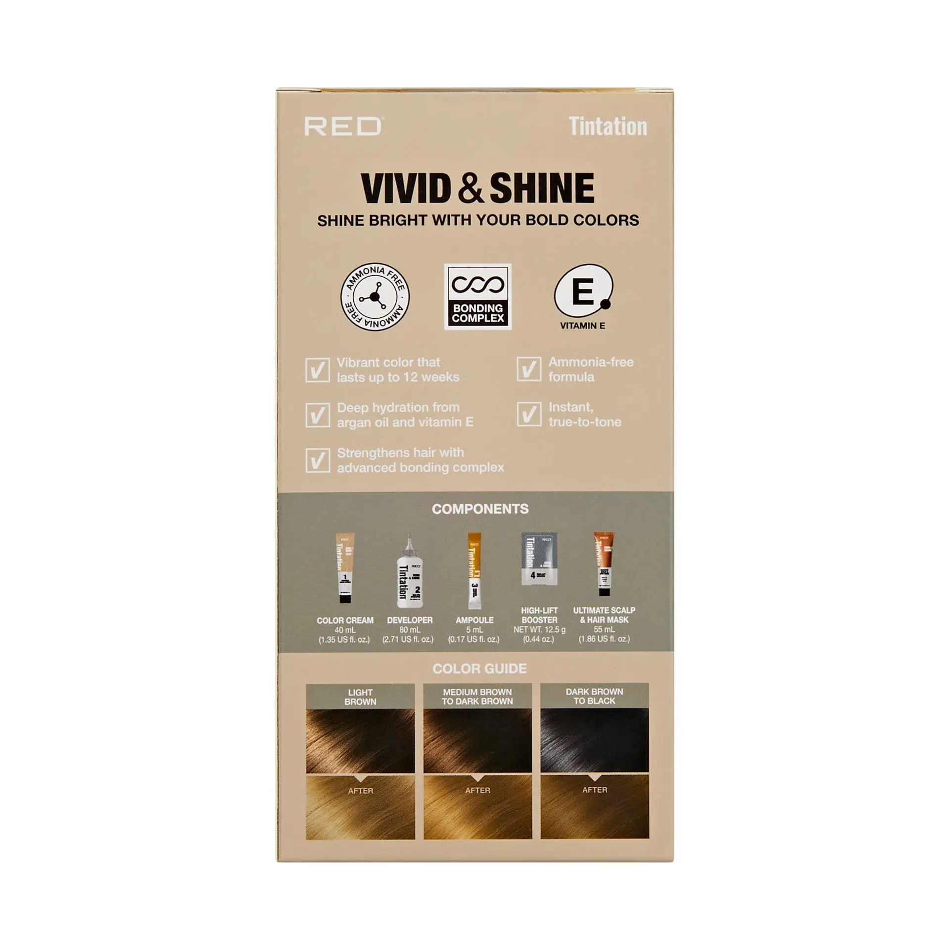 RED by KISS Tintation Vivid & Shine Permanent Hair Dye – Ammonia-Free, Curl-Safe, Long-Lasting Color - Image 12