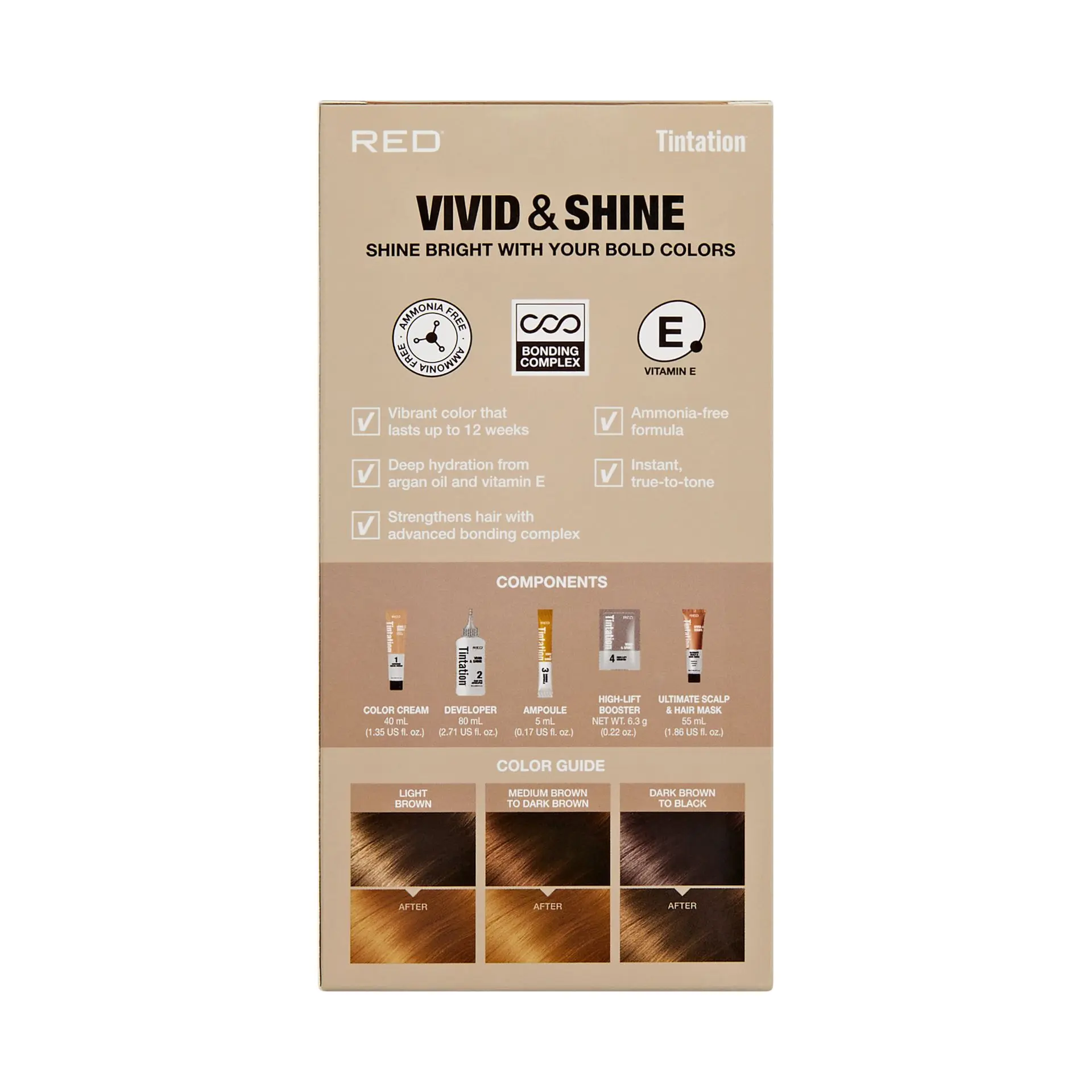 RED by KISS Tintation Vivid & Shine Permanent Hair Dye – Ammonia-Free, Curl-Safe, Long-Lasting Color - Image 24