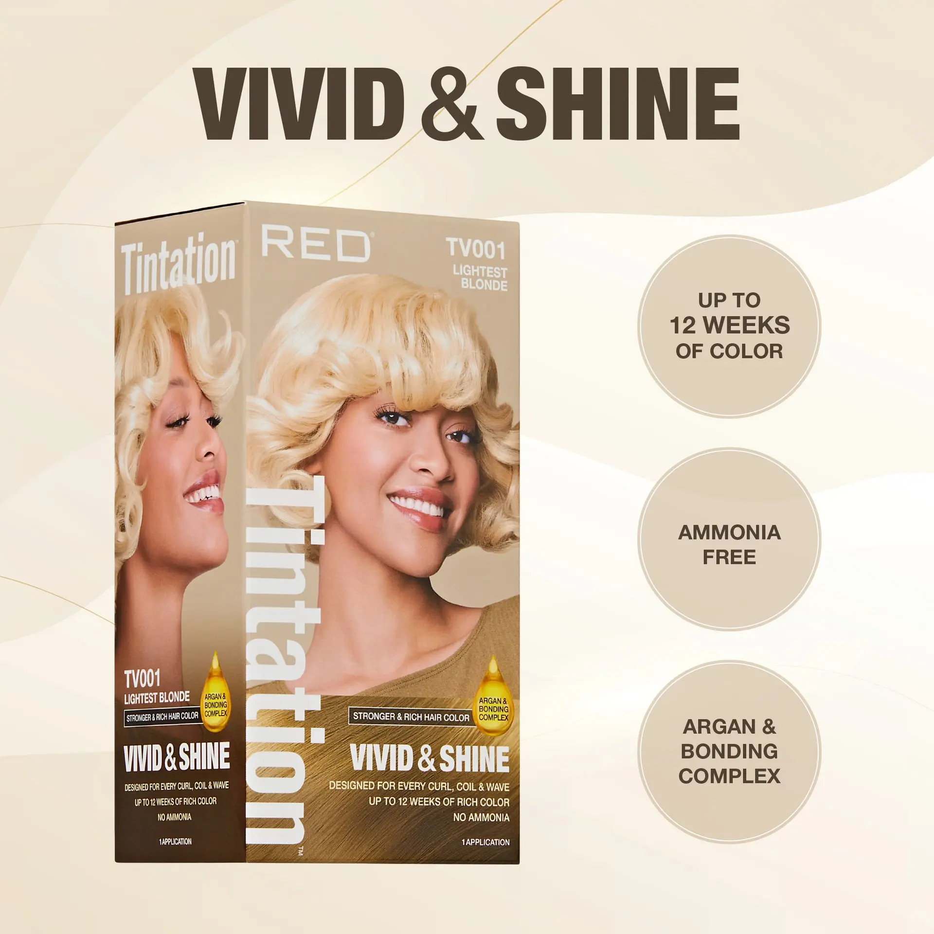 RED by KISS Tintation Vivid & Shine Permanent Hair Dye – Ammonia-Free, Curl-Safe, Long-Lasting Color - Image 3