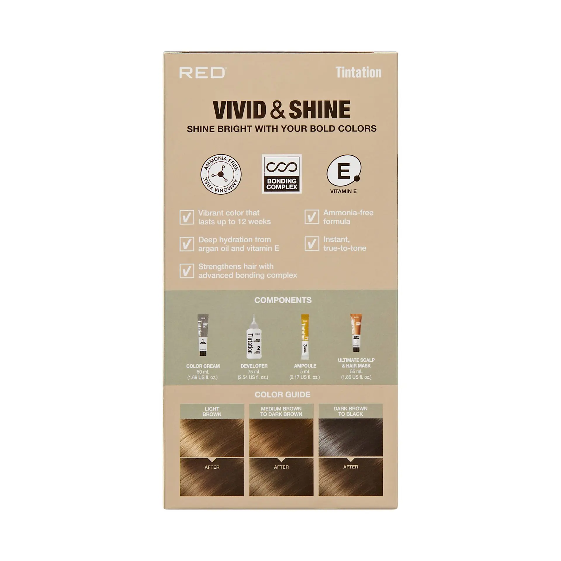 RED by KISS Tintation Vivid & Shine Permanent Hair Dye – Ammonia-Free, Curl-Safe, Long-Lasting Color - Image 36