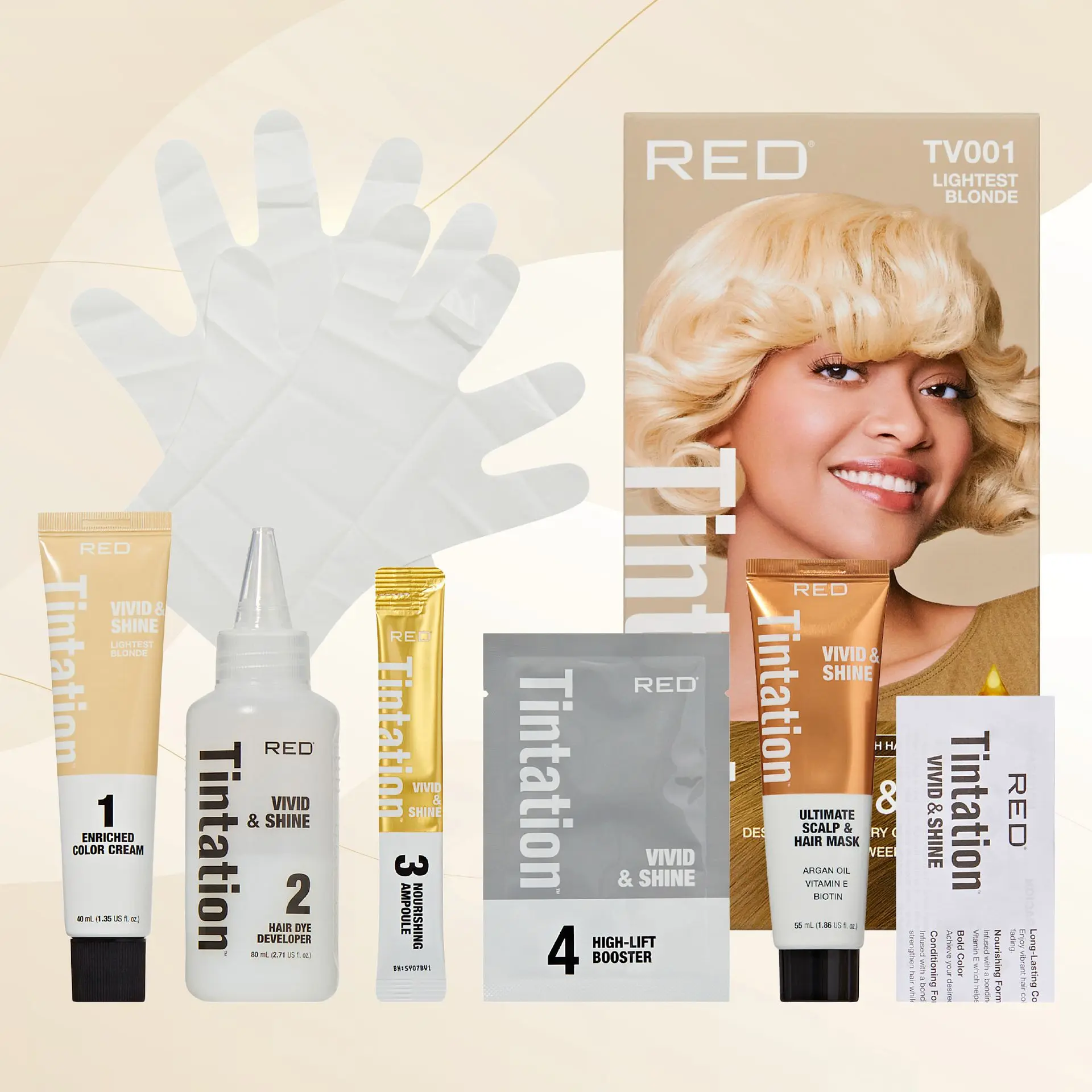RED by KISS Tintation Vivid & Shine Permanent Hair Dye – Ammonia-Free, Curl-Safe, Long-Lasting Color - Image 4