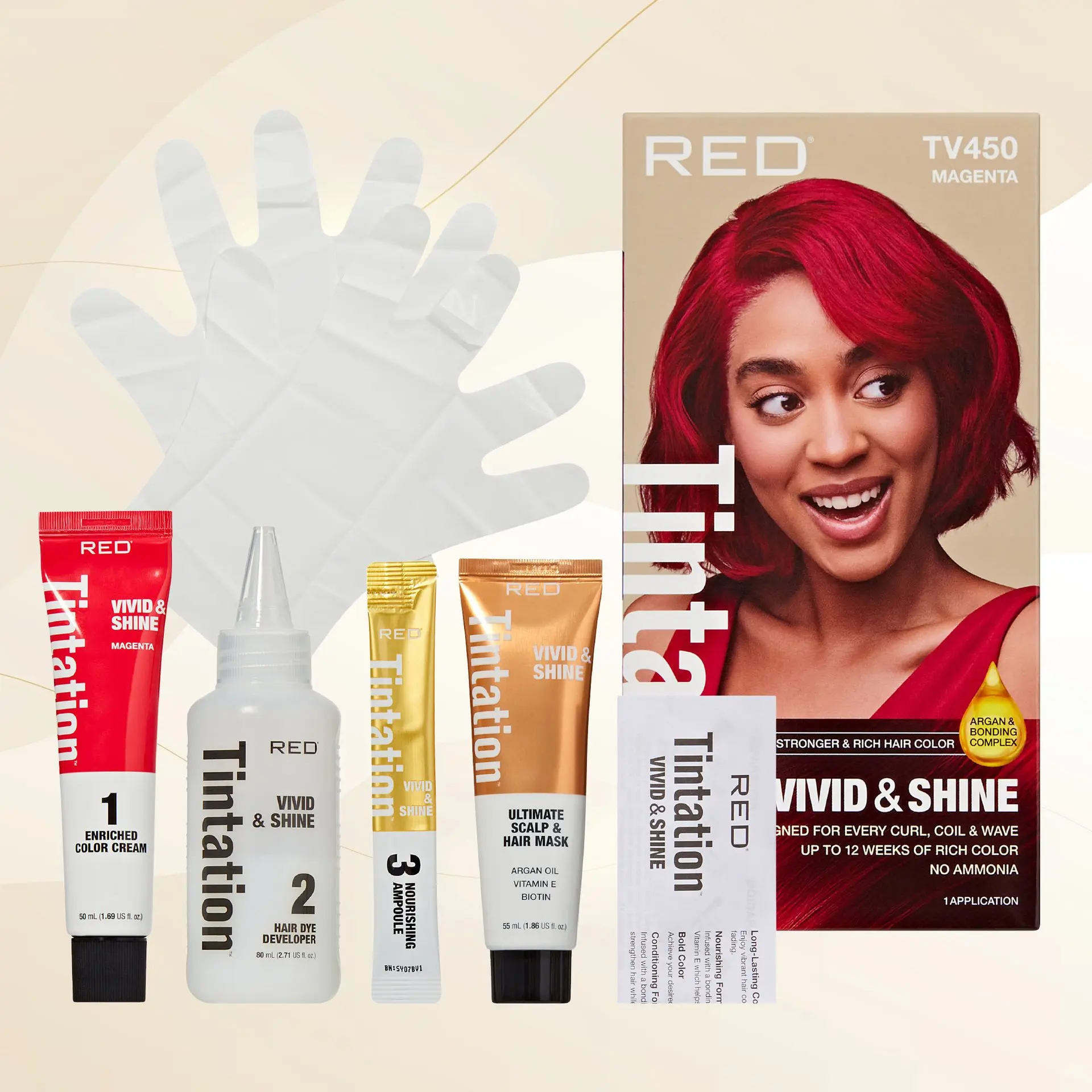 RED by KISS Tintation Vivid & Shine Permanent Hair Dye – Ammonia-Free, Curl-Safe, Long-Lasting Color - Image 40