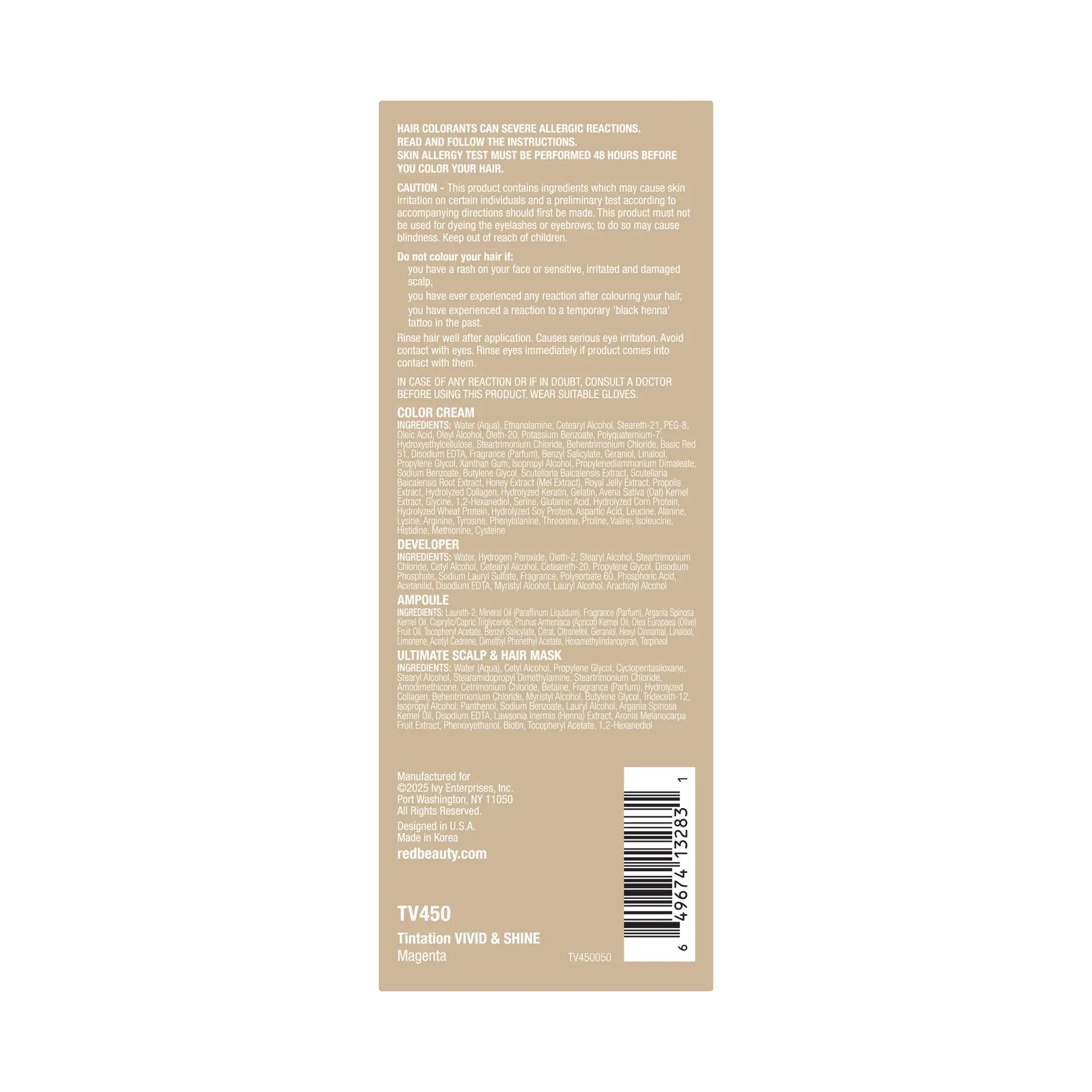 RED by KISS Tintation Vivid & Shine Permanent Hair Dye – Ammonia-Free, Curl-Safe, Long-Lasting Color - Image 47