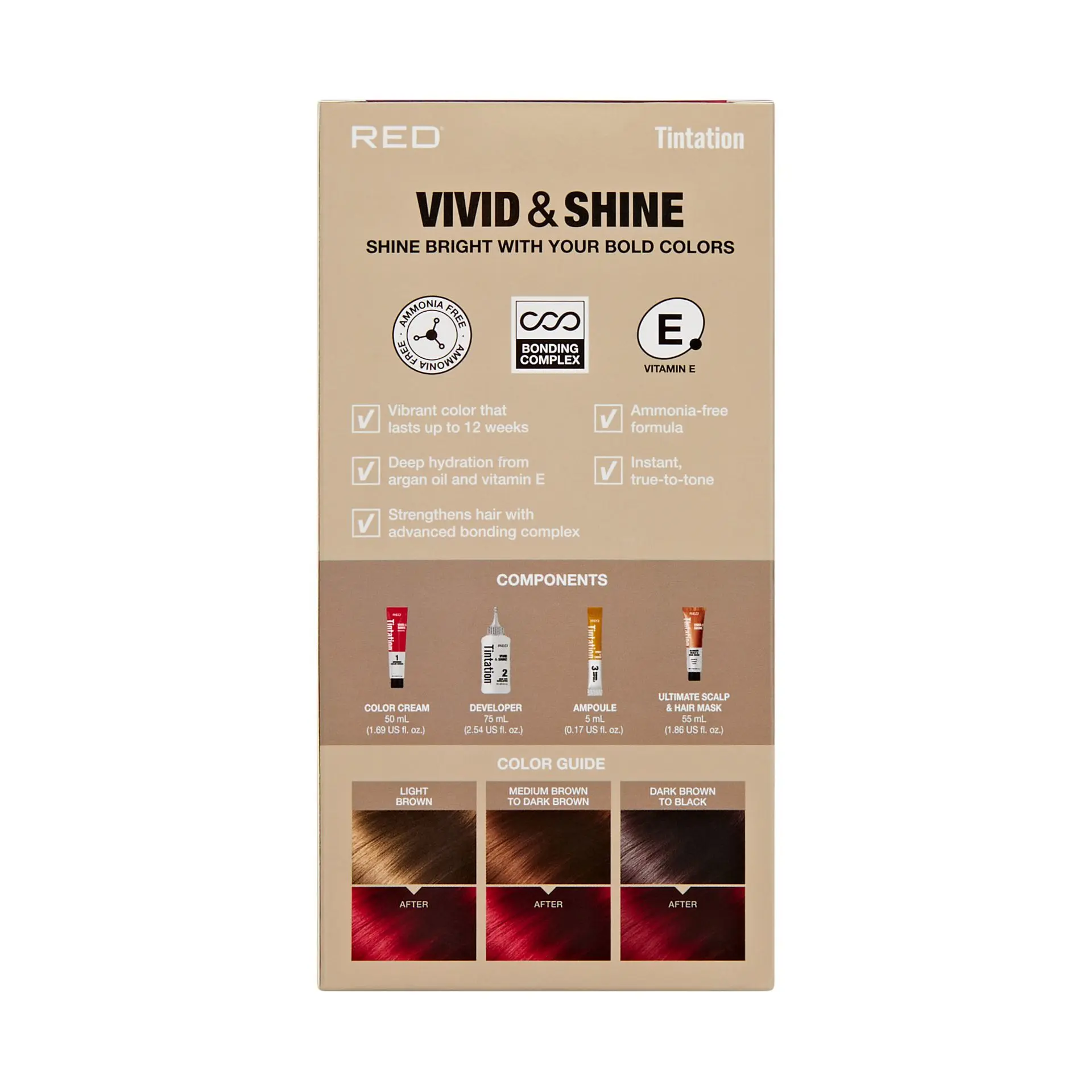 RED by KISS Tintation Vivid & Shine Permanent Hair Dye – Ammonia-Free, Curl-Safe, Long-Lasting Color - Image 48