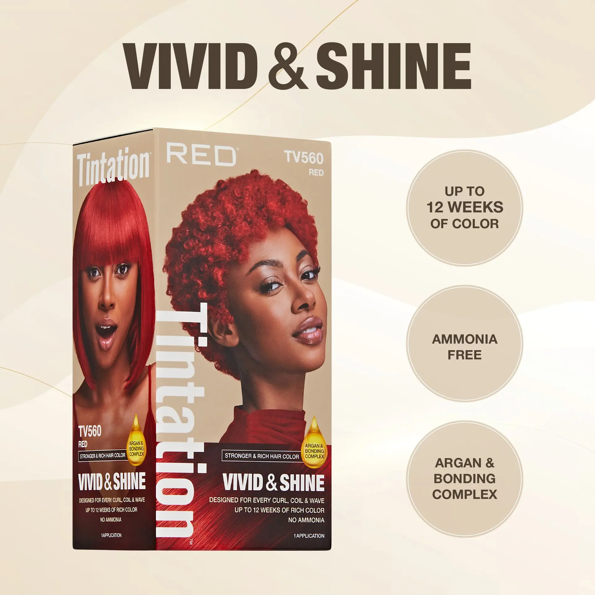 RED by KISS Tintation Vivid & Shine Permanent Hair Dye – Ammonia-Free, Curl-Safe, Long-Lasting Color - Image 51