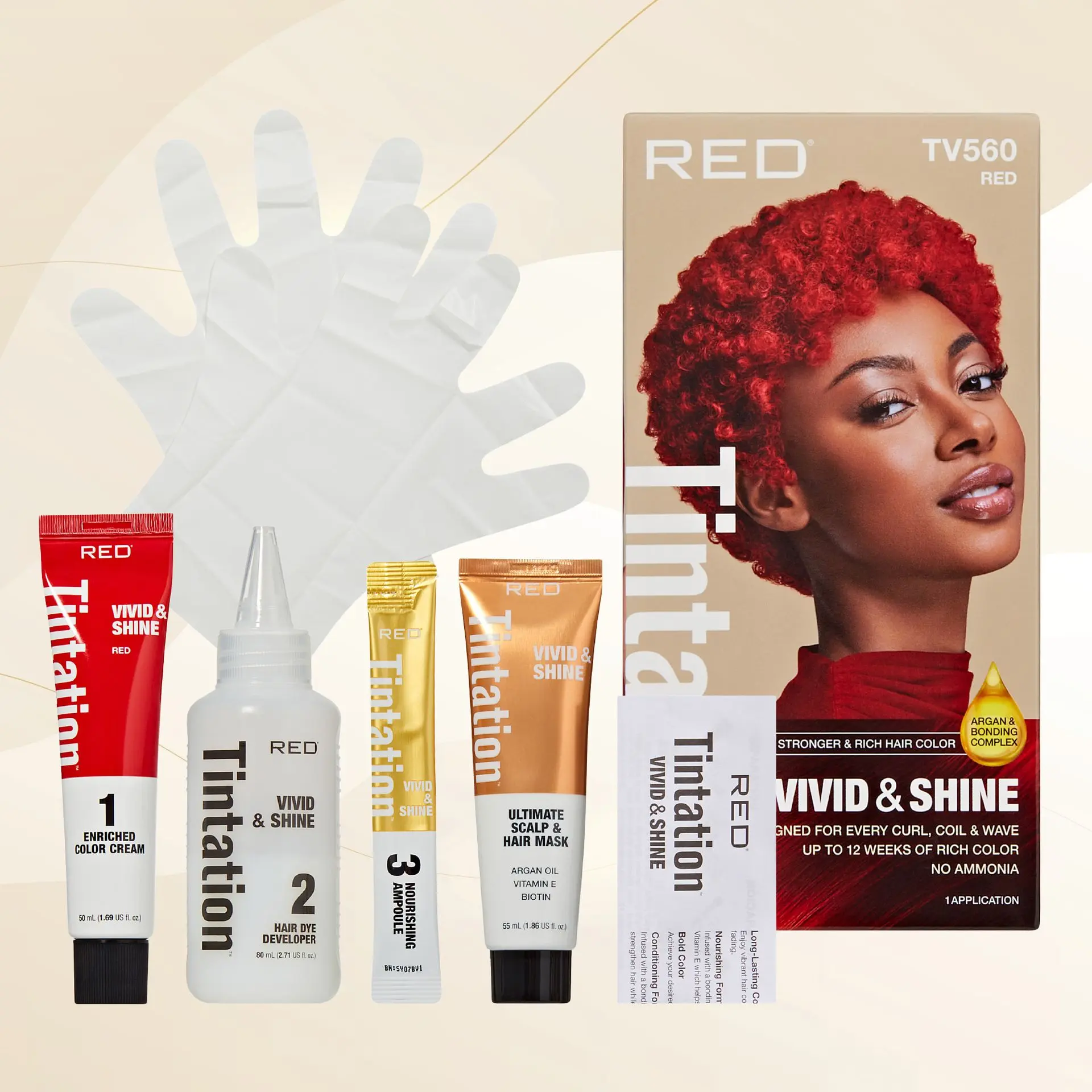 RED by KISS Tintation Vivid & Shine Permanent Hair Dye – Ammonia-Free, Curl-Safe, Long-Lasting Color - Image 52