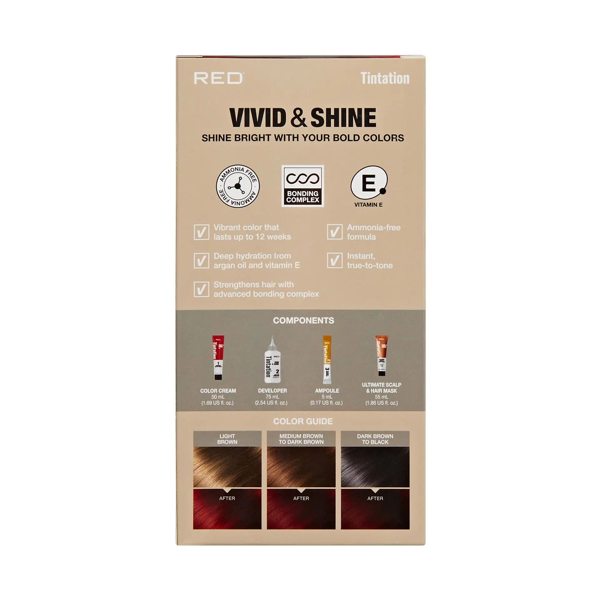RED by KISS Tintation Vivid & Shine Permanent Hair Dye – Ammonia-Free, Curl-Safe, Long-Lasting Color - Image 60