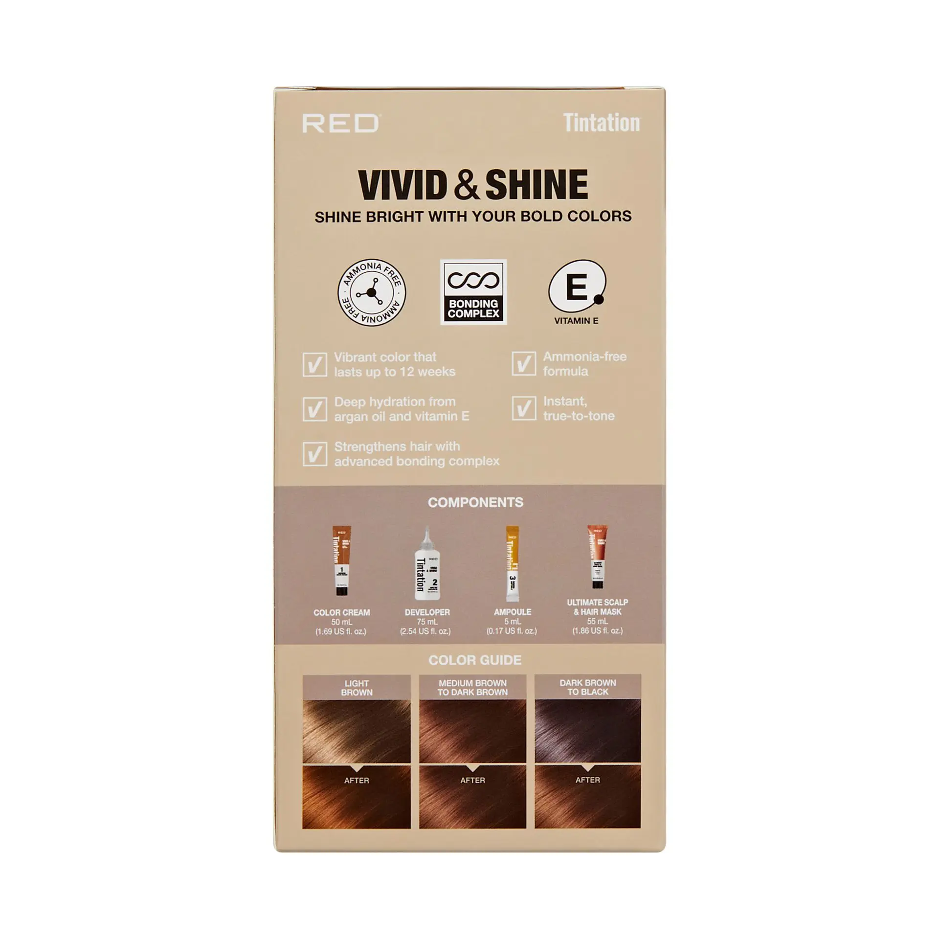 RED by KISS Tintation Vivid & Shine Permanent Hair Dye – Ammonia-Free, Curl-Safe, Long-Lasting Color - Image 72