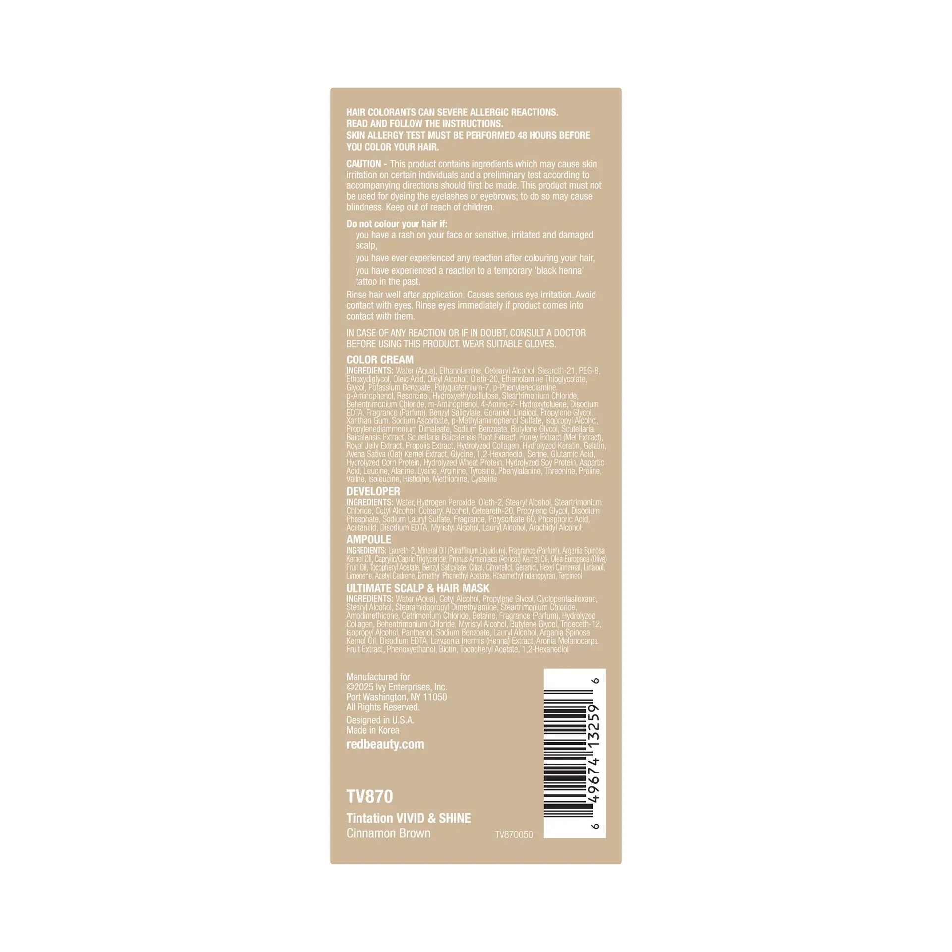 RED by KISS Tintation Vivid & Shine Permanent Hair Dye – Ammonia-Free, Curl-Safe, Long-Lasting Color - Image 83