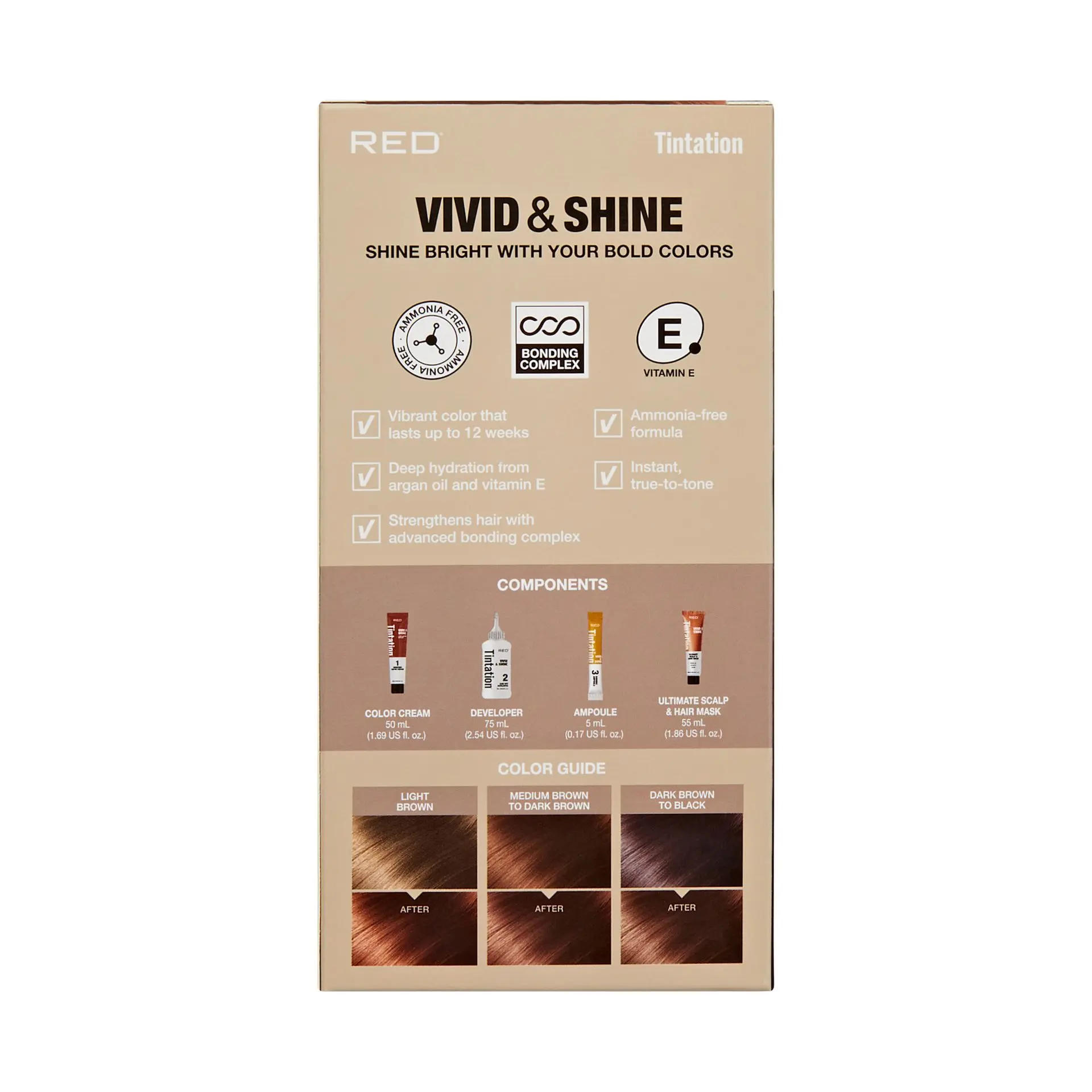 RED by KISS Tintation Vivid & Shine Permanent Hair Dye – Ammonia-Free, Curl-Safe, Long-Lasting Color - Image 84