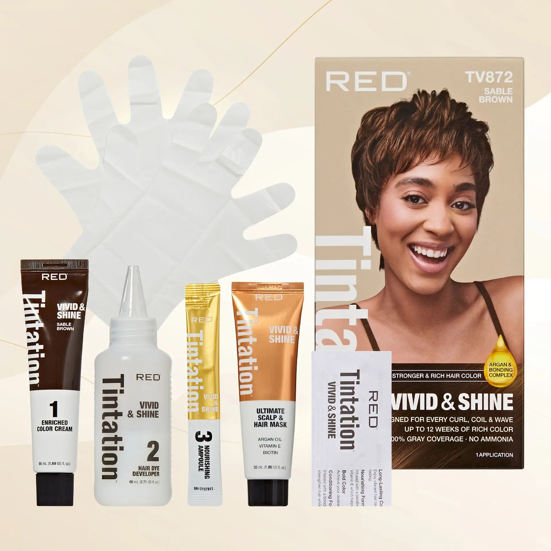 RED by KISS Tintation Vivid & Shine Permanent Hair Dye – Ammonia-Free, Curl-Safe, Long-Lasting Color - Image 88