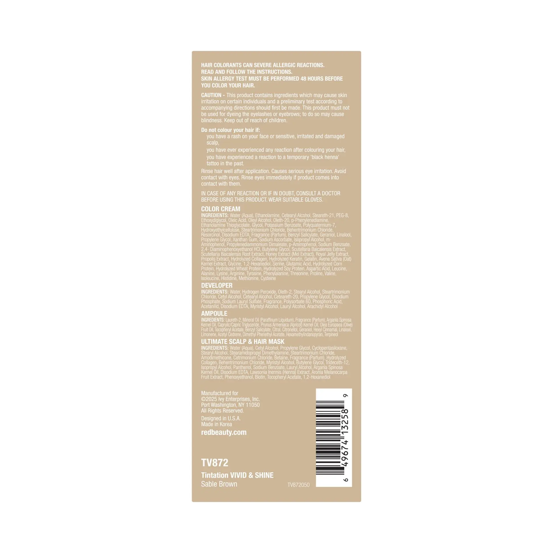RED by KISS Tintation Vivid & Shine Permanent Hair Dye – Ammonia-Free, Curl-Safe, Long-Lasting Color - Image 95