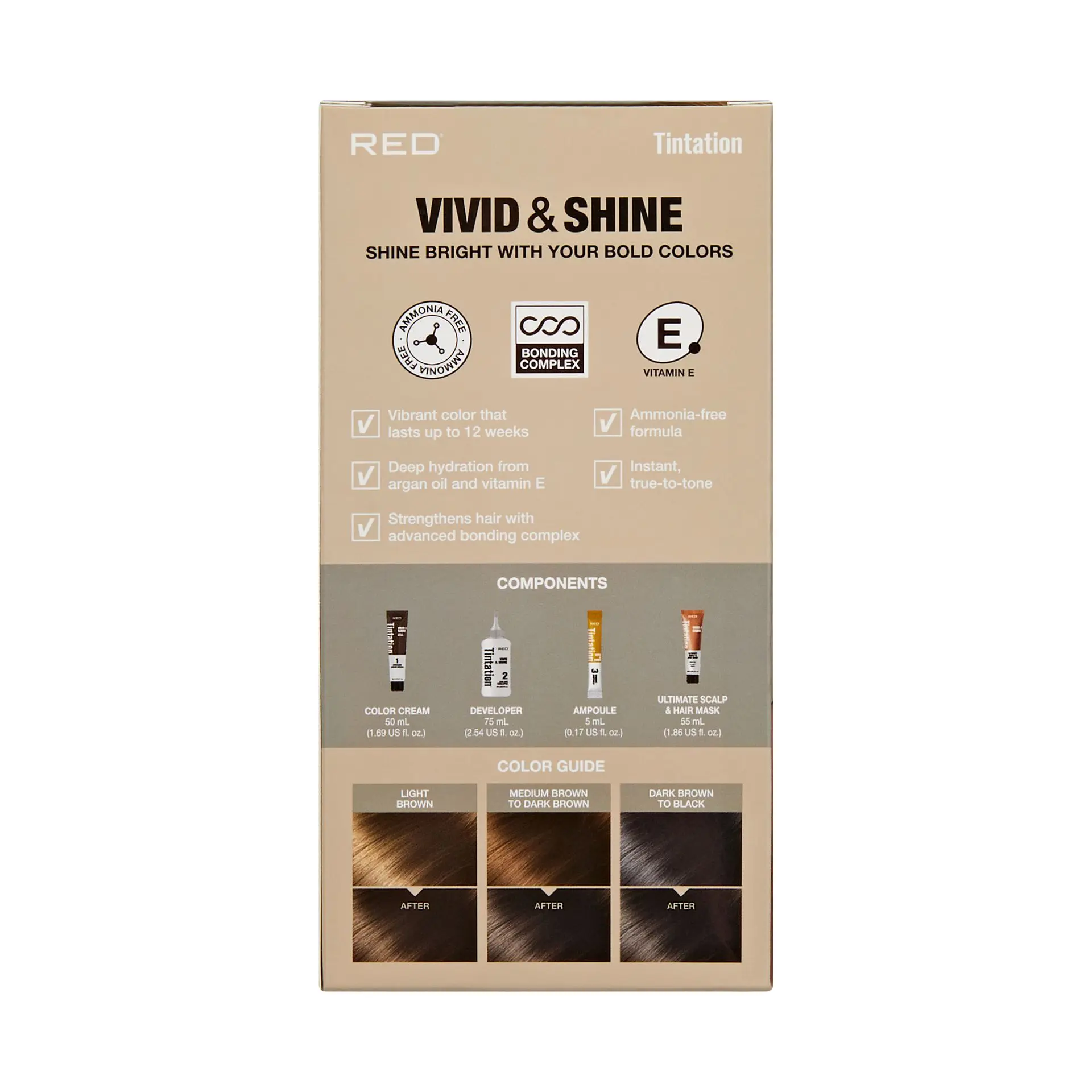 RED by KISS Tintation Vivid & Shine Permanent Hair Dye – Ammonia-Free, Curl-Safe, Long-Lasting Color - Image 96