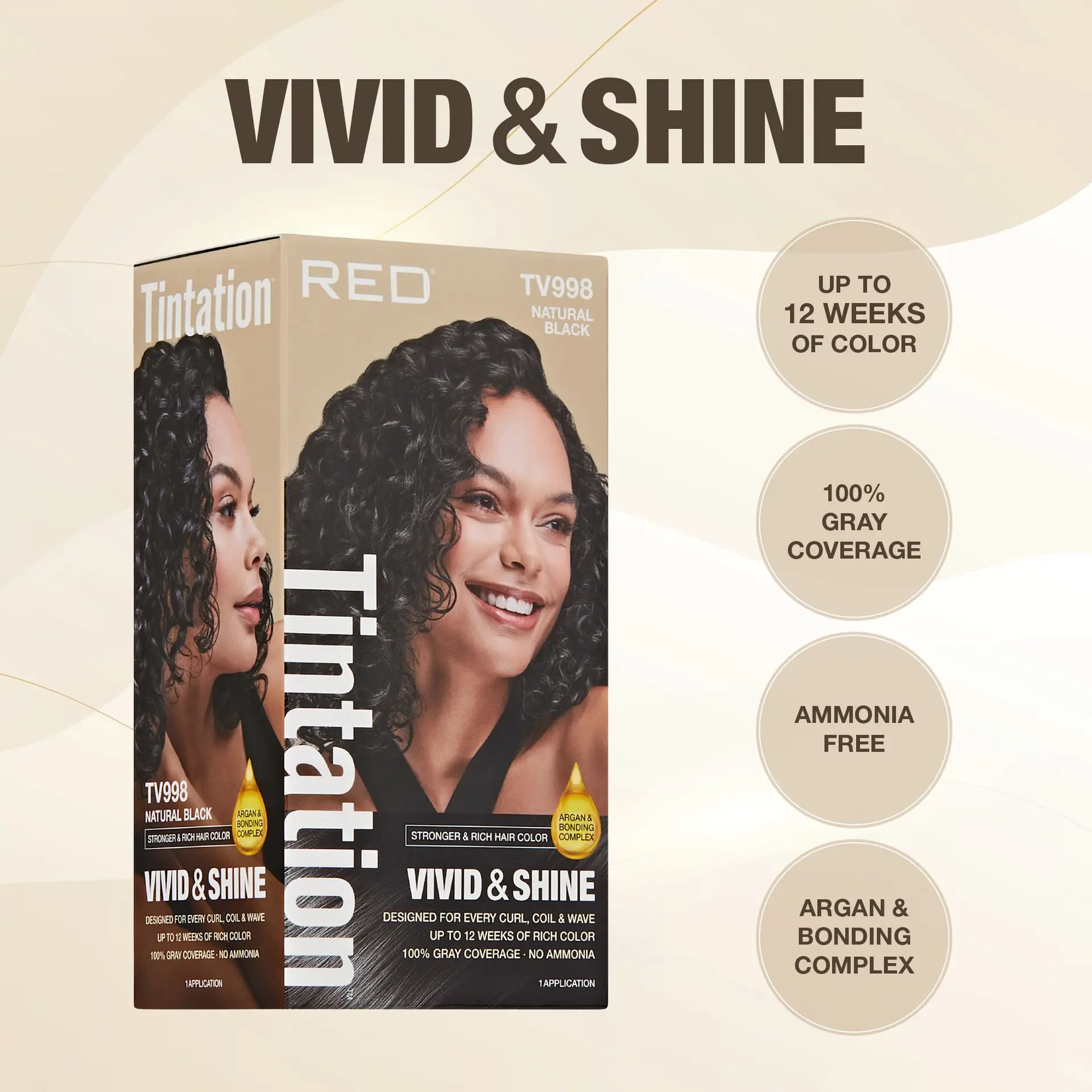 RED by KISS Tintation Vivid & Shine Permanent Hair Dye – Ammonia-Free, Curl-Safe, Long-Lasting Color - Image 99