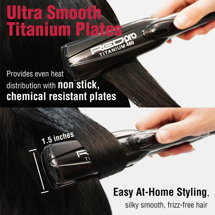 Red PRO Titanium 460 Flat Iron - Image 14