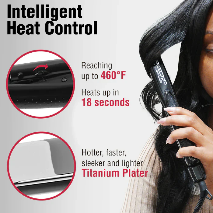 Red PRO Titanium 460 Flat Iron - Image 7