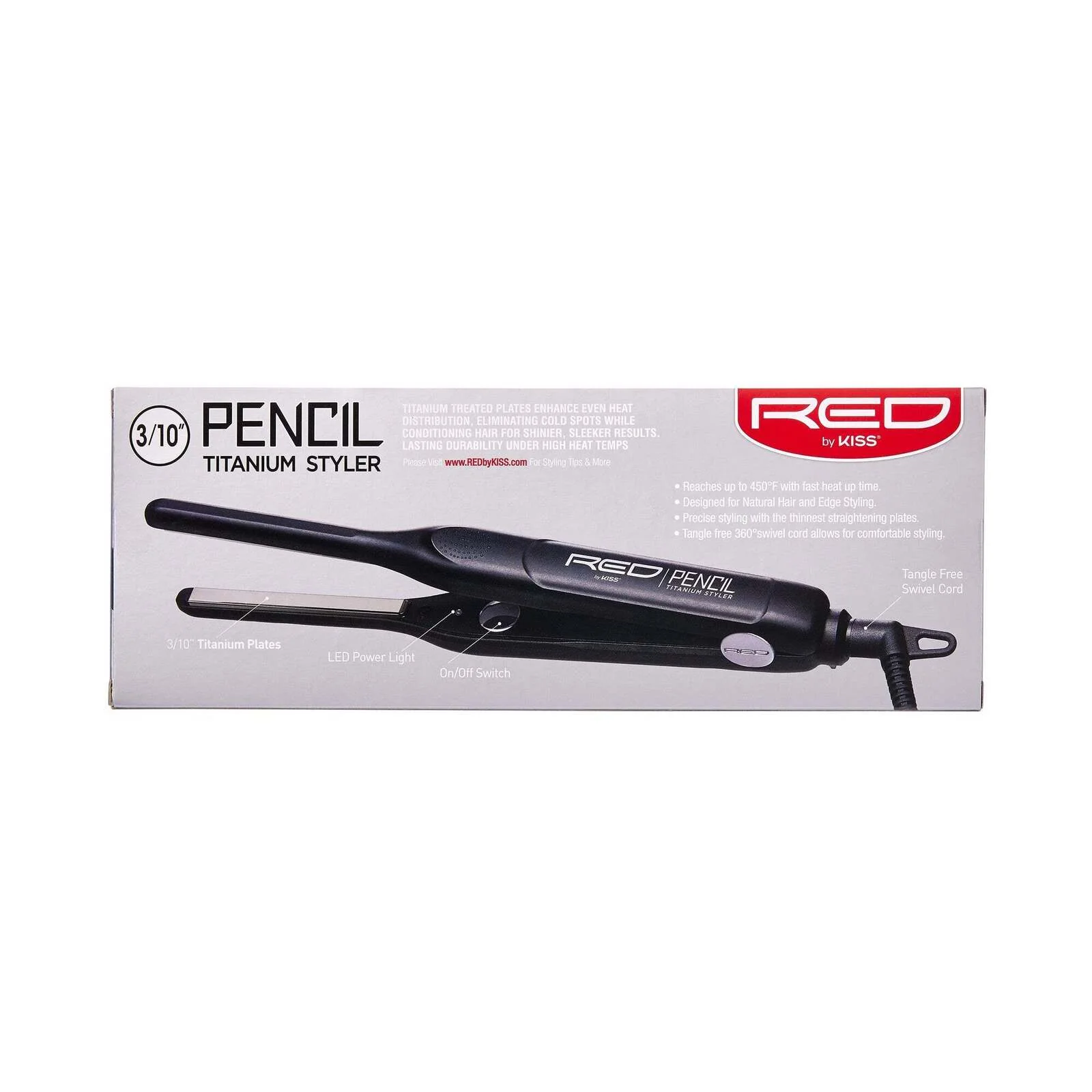 Red PRO Titanium Flat Iron 0.3" - Image 5