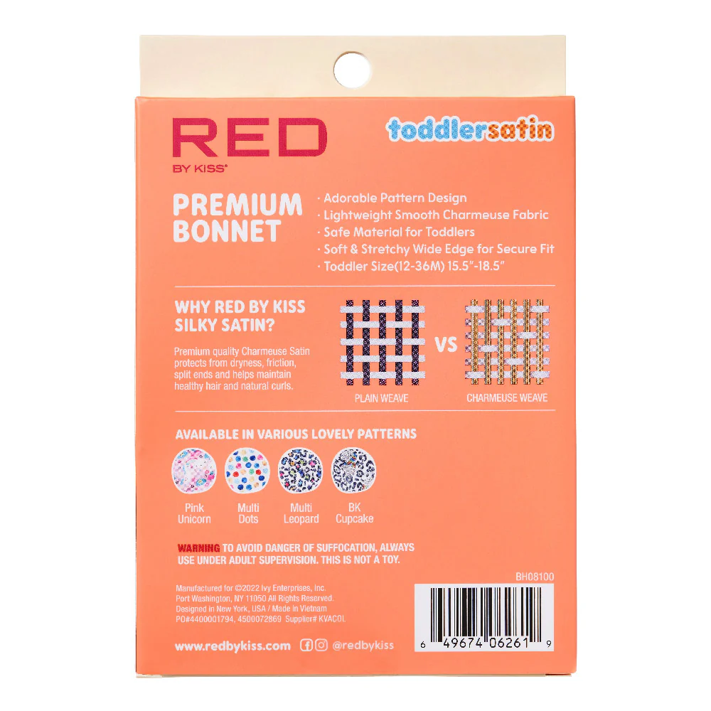 RED by KISS Toddler Satin Bonnet - Image 14