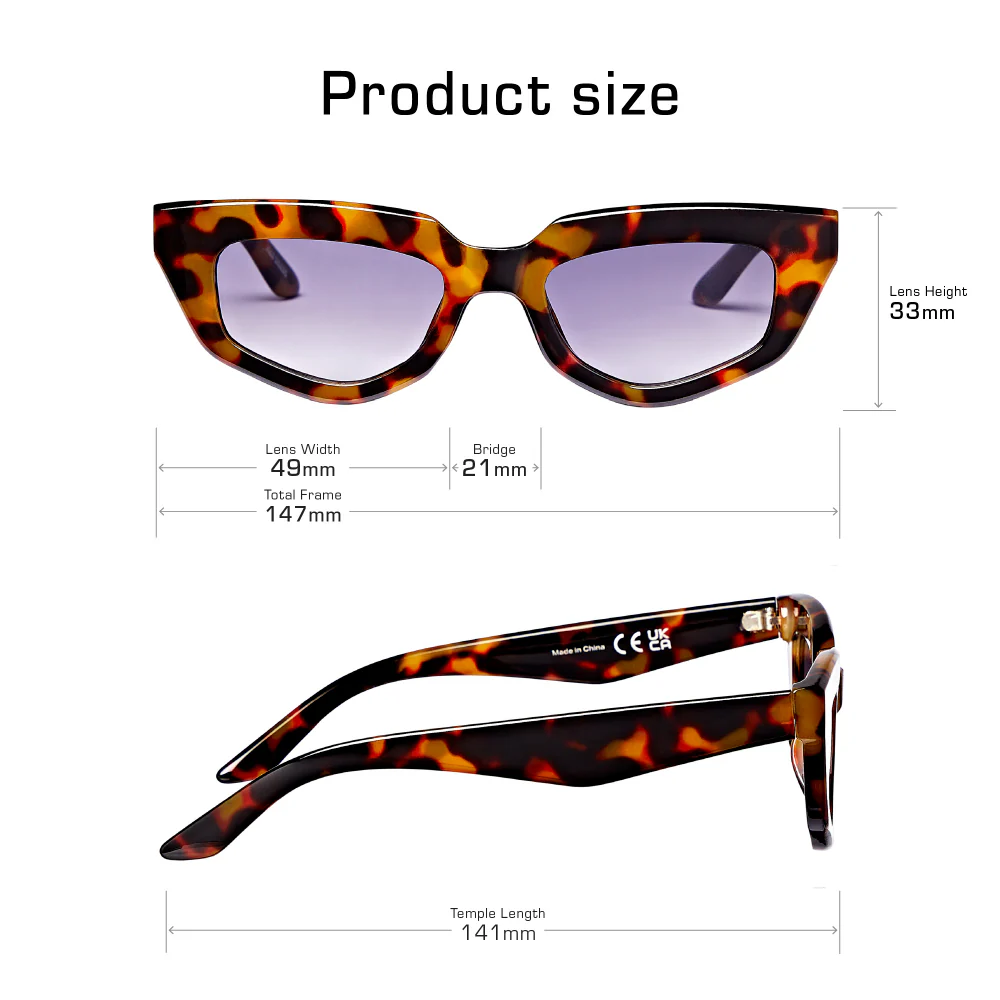 Mad Shade Tortoise Cat Eye Sunglasses #24 - Image 5
