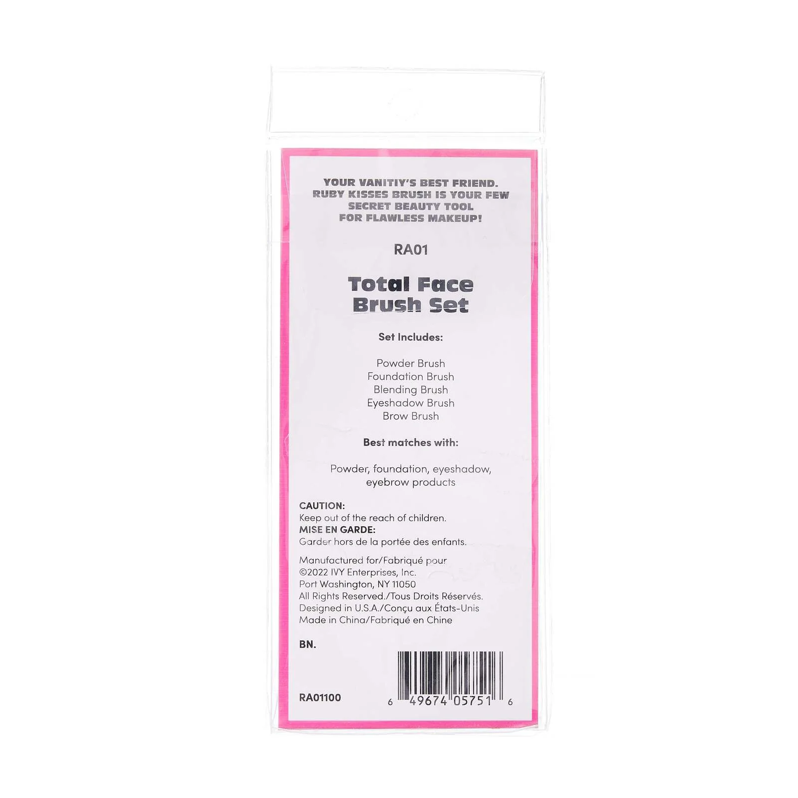 Ruby Kisses Total Face Makeup Brush Kit - Image 3
