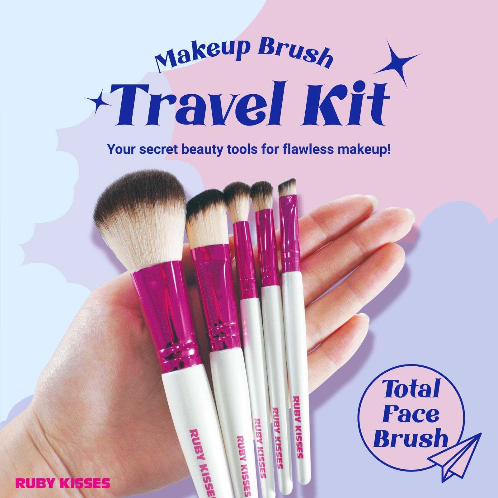 Ruby Kisses Total Face Makeup Brush Kit - Image 5