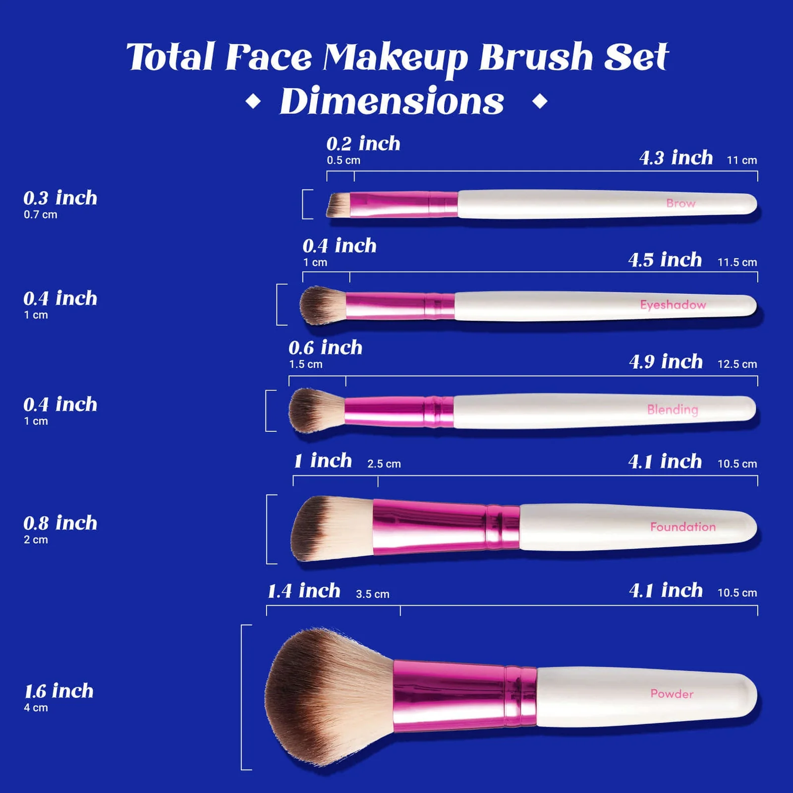 Ruby Kisses Total Face Makeup Brush Kit - Image 7