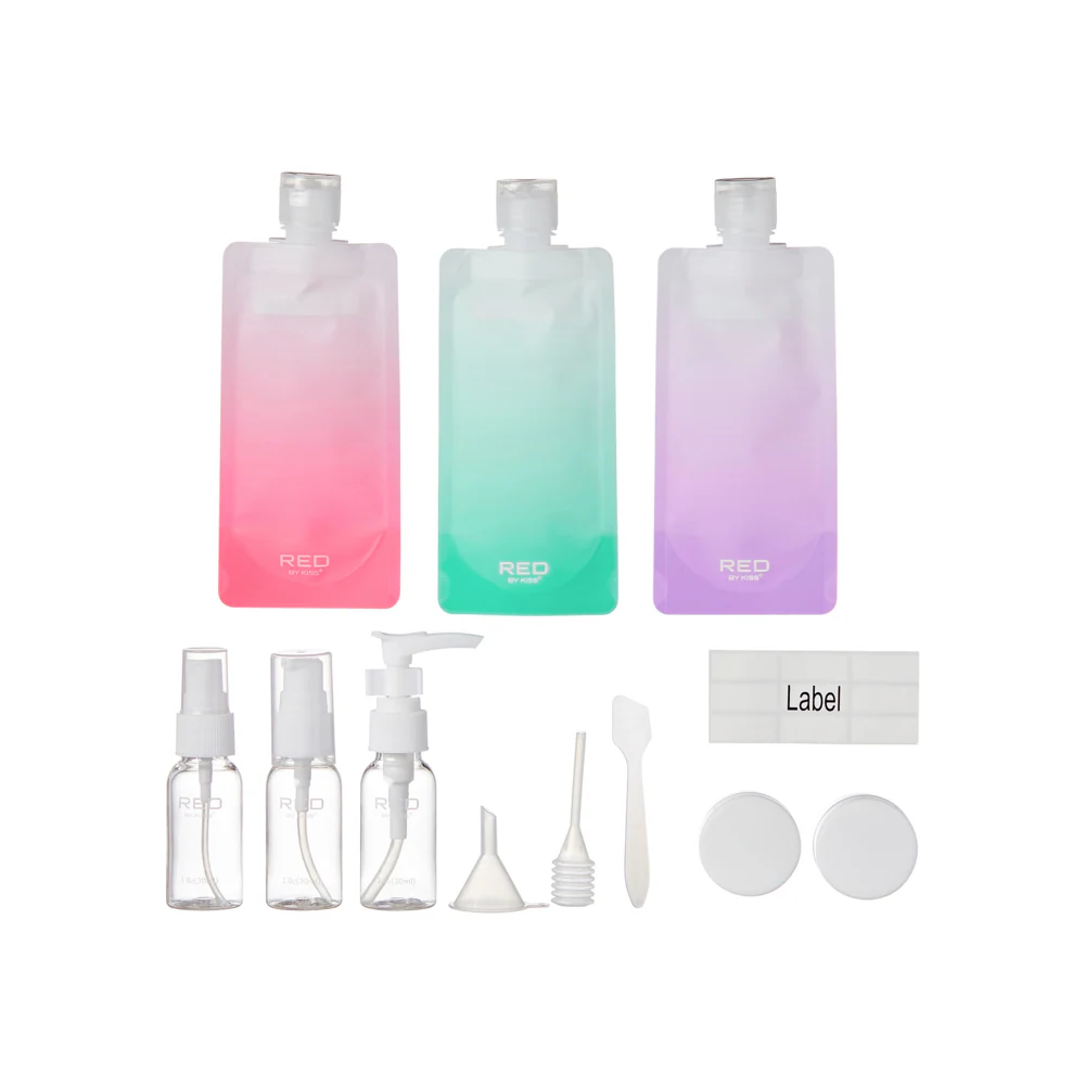 RED by KISS Travel Mate Refillable Containers Set - Image 2
