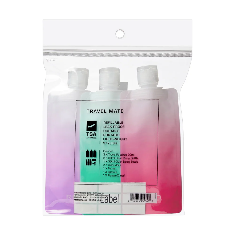 RED by KISS Travel Mate Refillable Containers Set - Image 3