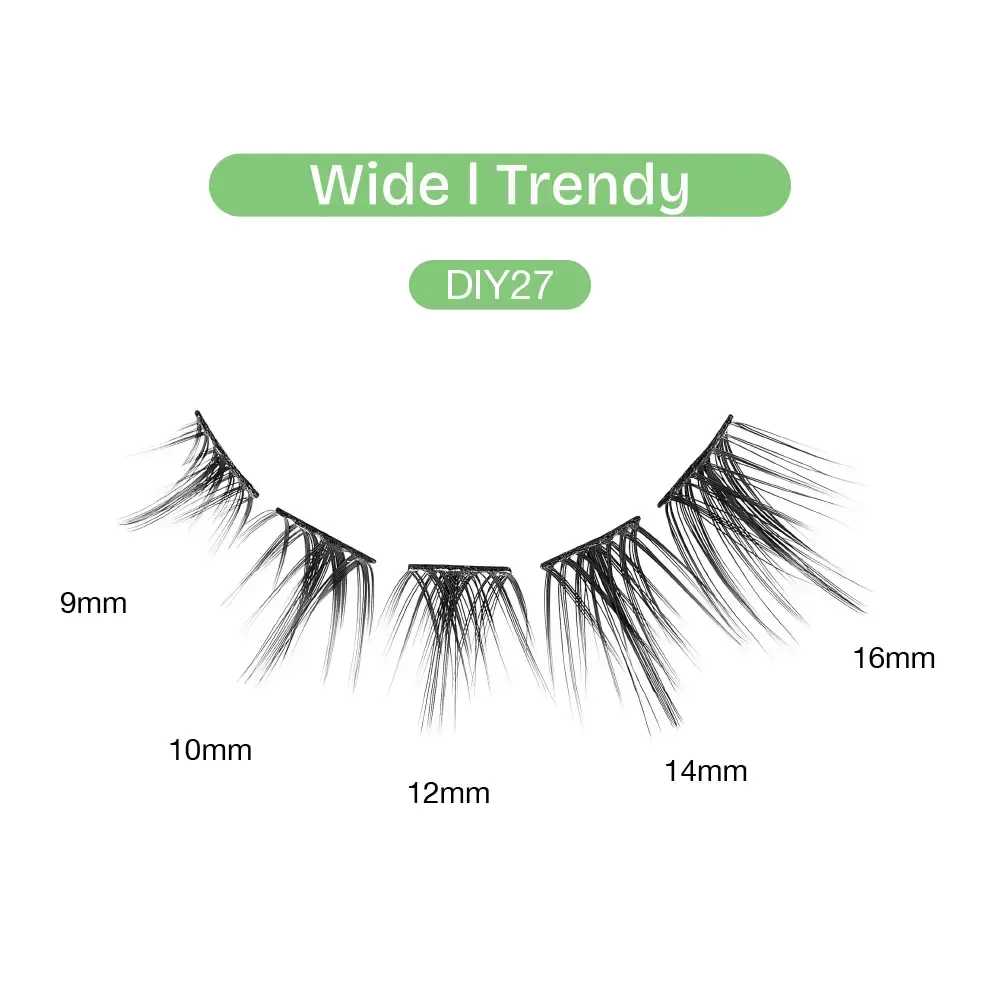 Broadway Trendy DIY Cluster Lashes - Manga-Inspired Wispy Lash Extensions (70-112pcs) - Image 10