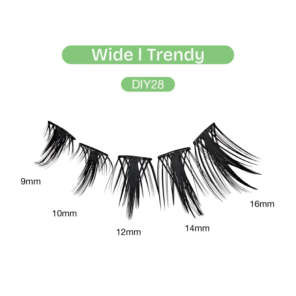 Broadway Trendy DIY Cluster Lashes - Manga-Inspired Wispy Lash Extensions (70-112pcs) - Image 17