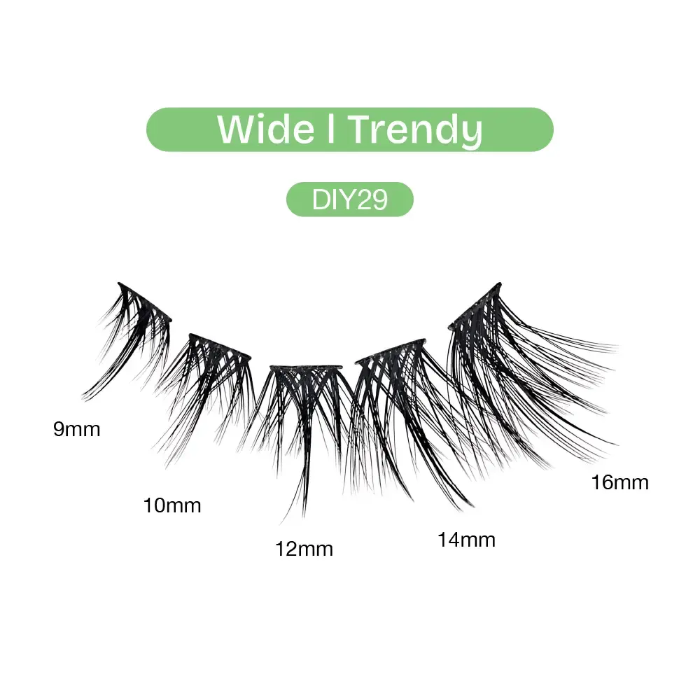 Broadway Trendy DIY Cluster Lashes - Manga-Inspired Wispy Lash Extensions (70-112pcs) - Image 24