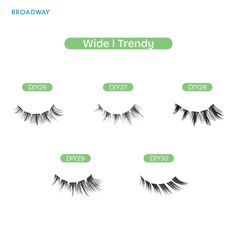 Broadway Trendy DIY Cluster Lashes - Manga-Inspired Wispy Lash Extensions (70-112pcs) - Image 25