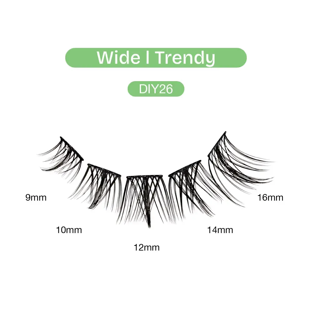 Broadway Trendy DIY Cluster Lashes - Manga-Inspired Wispy Lash Extensions (70-112pcs) - Image 3