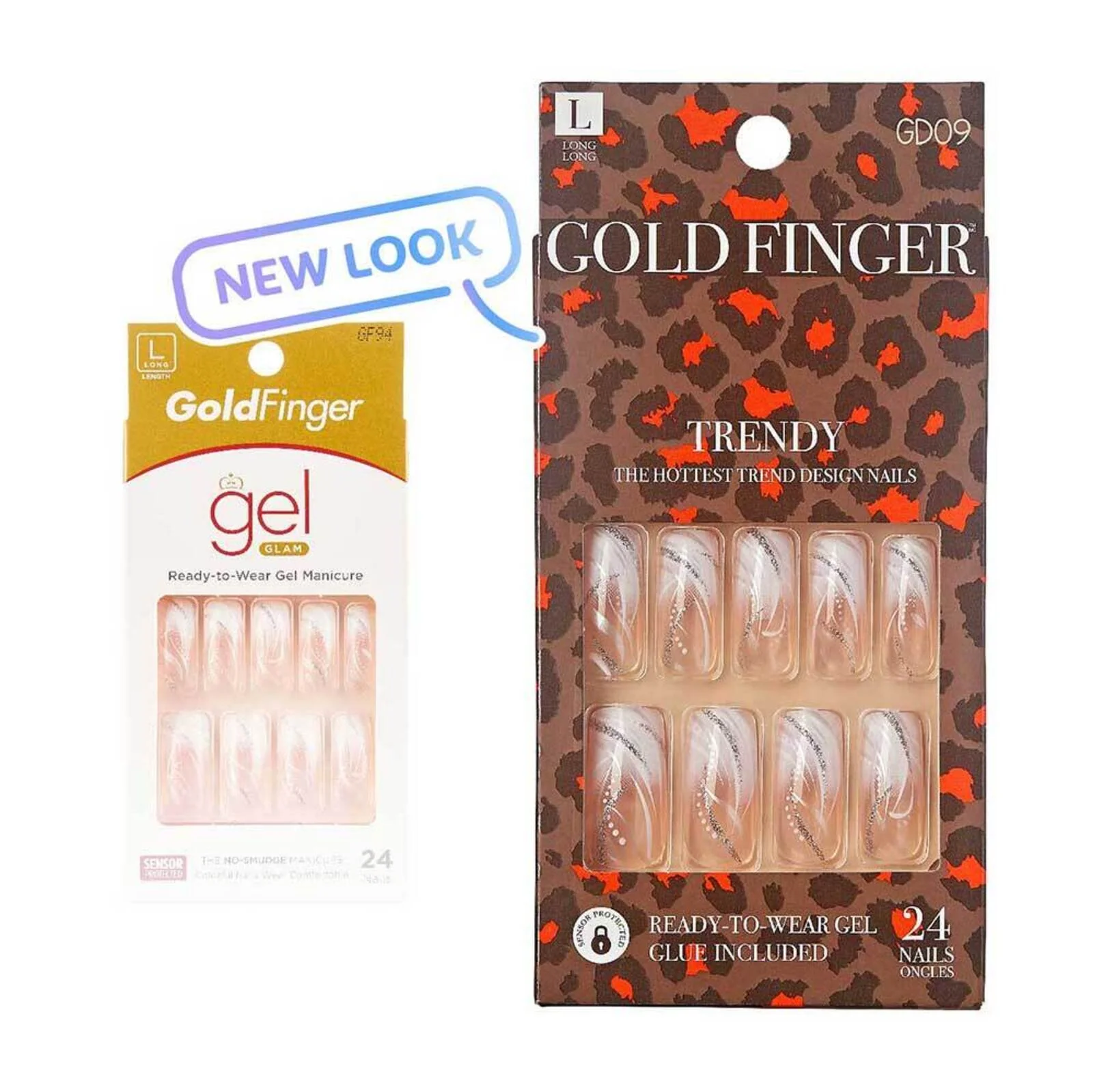 Gold Finger Trendy Glue-On False Nails - Children Sleepin - Image 4