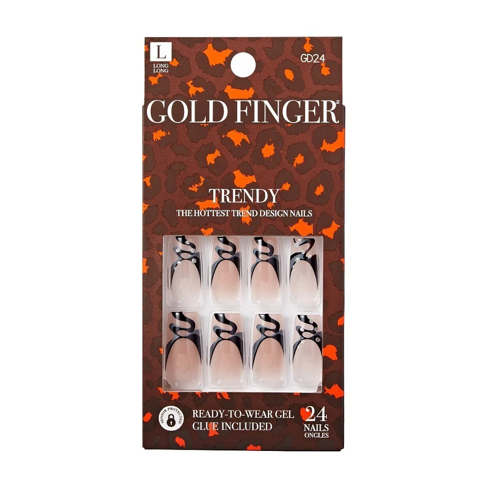 Gold Finger Trendy Nails - Image 2