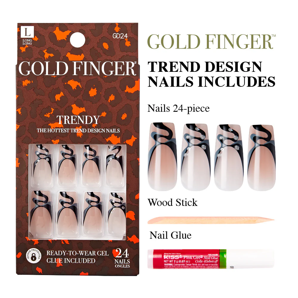 Gold Finger Trendy Nails - Image 5