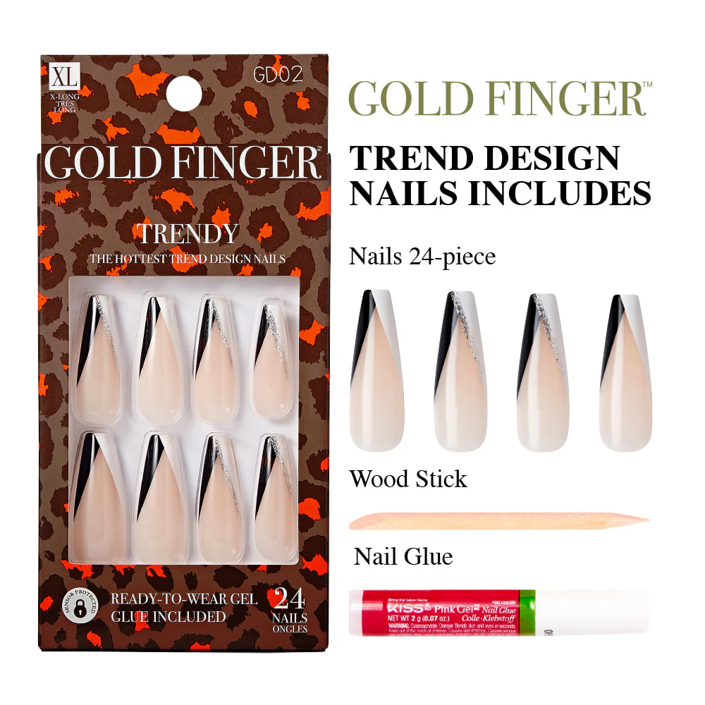 Gold Finger Trendy Nails - Image 4