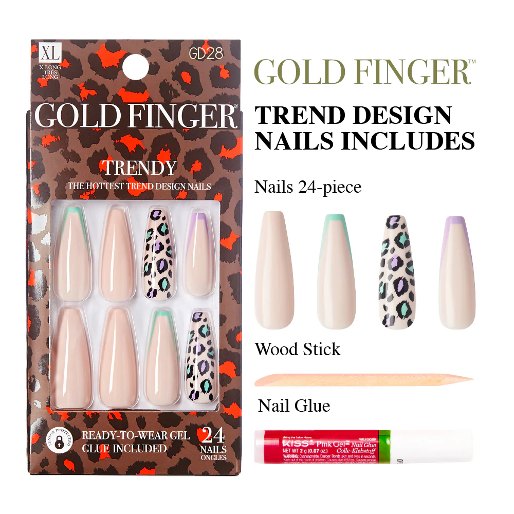 Gold Finger Trendy Nails - Image 5